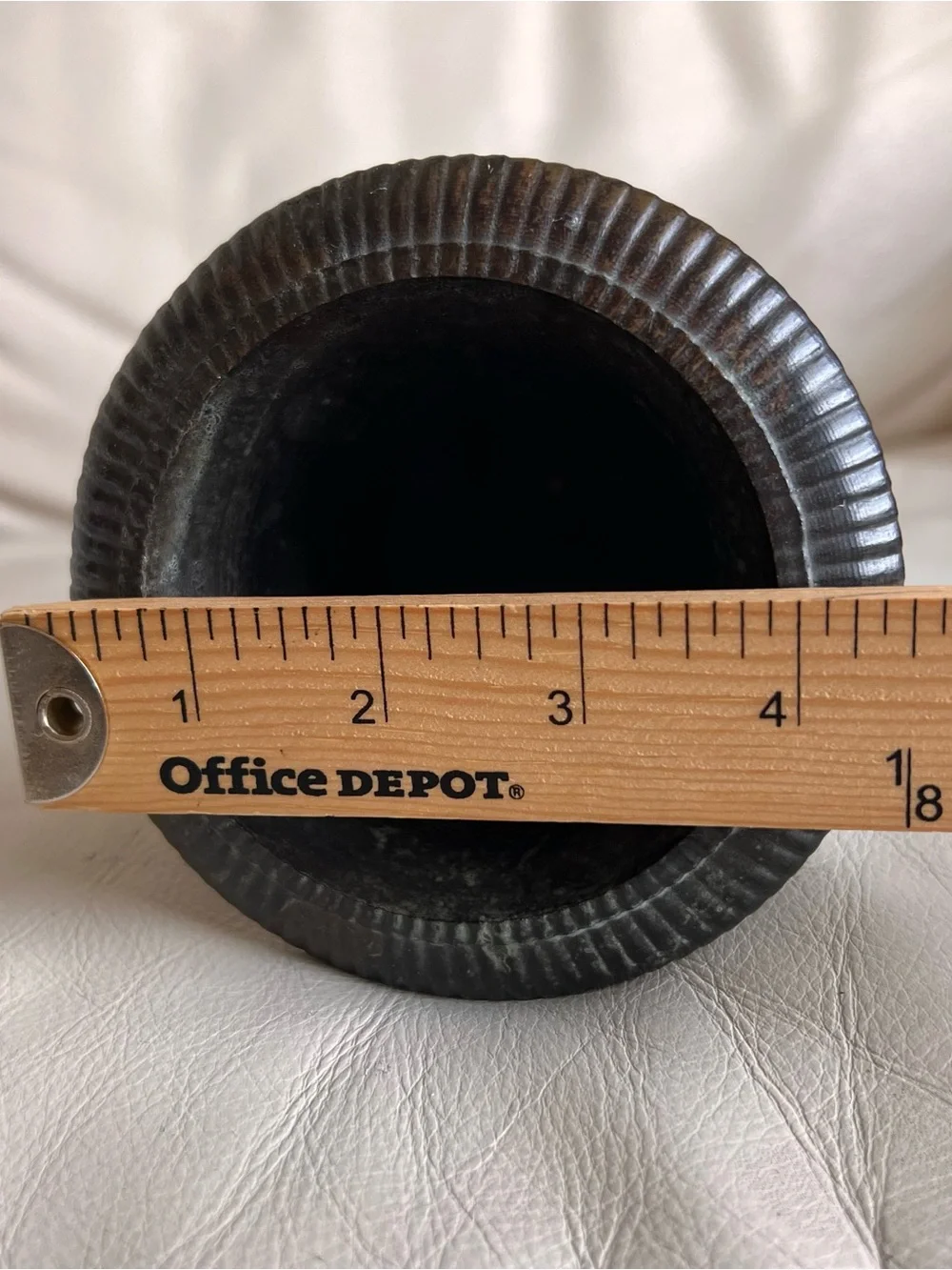Neoclassical Style Metal Dark Antique Patina Urn Vase Planter